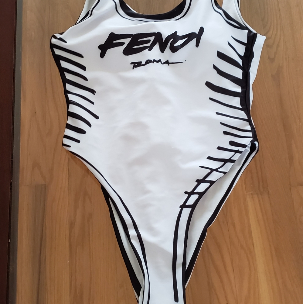 FENDI Swimsuit One Piece White Size S
